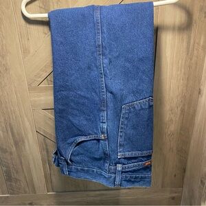 Wrangler Rustler Jeans Mens 36x29 Blue Cotton Denim Straight Leg Workwear Travel